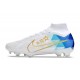 Nike Zoom Mercurial Superfly 9 Elite FG White Blue Gold