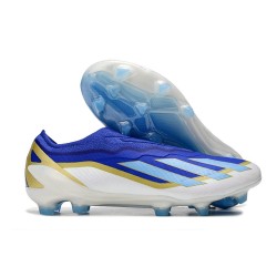 adidas X Crazyfast .1 Laceless FG Messi League Lucid Blue Burst White