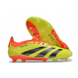 adidas Predator Low Elite Firm Ground Yellow Black Red