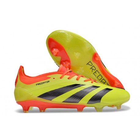 adidas Predator Low Elite Firm Ground Yellow Black Red