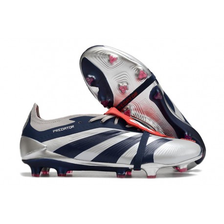 adidas Predator Elite Tongue FG Silver Black Red