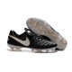 New 2016 Nike Tiempo Legend 6 FG Kangaroo Leather Boots Black White Golden