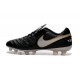 New 2016 Nike Tiempo Legend 6 FG Kangaroo Leather Boots Black White Golden