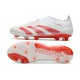 adidas Predator Elite Laceless FG Cleats White Red