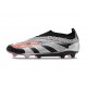 adidas Predator Elite Laceless FG Cleats Black Silver Red