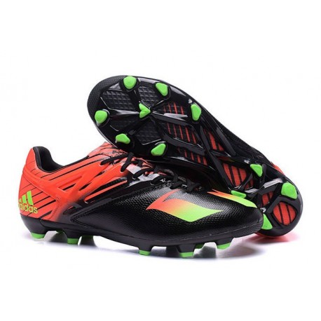 New 2016 adidas MESSI 15.1 FG Soccer Shoes Core Black Solar Green Red