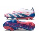 adidas Predator Elite Laceless FG Ftwr White Solar Blue Solar Pink