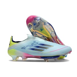 New adidas F50+ Laceless FG Almost Blue Semi Lucid Blue Semi Solar Yellow
