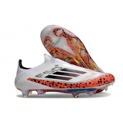 New adidas F50+ X Messi Laceless FG White Red Black