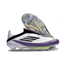 New adidas F50+ Laceless FG X Messi Ftwr White Core Black Unity Purple