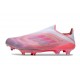 New adidas F50+ Laceless FG Pink White