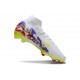 Nike Zoom Mercurial Superfly X Elite FG White Yellow Purple