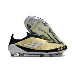 adidas F50 LL Elite FG Soccer Shoes Gold Black White