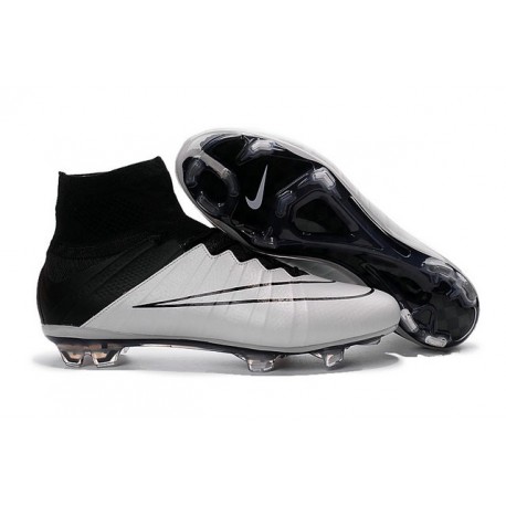 Cristiano Ronaldo Nike Mercurial Superfly 4 FG Shoes Leather White Black