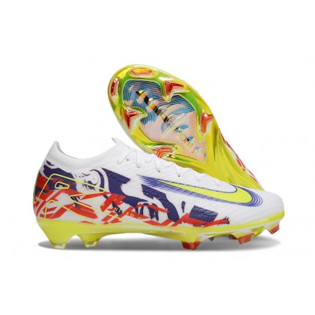 Nike Air Zoom Mercurial Vapor 16 Elite FG White Yellow Purple Red