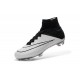 Cristiano Ronaldo Nike Mercurial Superfly 4 FG Shoes Leather White Black