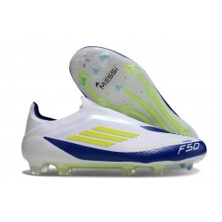 adidas F50 LL Elite FG Soccer Shoes White Blue Volt