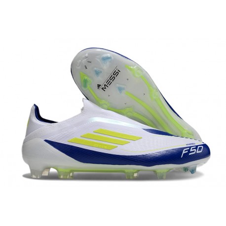 adidas F50 LL Elite FG Soccer Shoes White Blue Volt