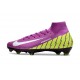 Nike Zoom Mercurial Superfly X Elite FG Purple White Yellow