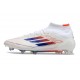 adidas F50 Elite Mid-Cut Firm Ground Ftwr White Lucid Blue Solar Red