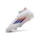 adidas F50 Elite Mid-Cut Firm Ground Ftwr White Lucid Blue Solar Red