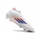 adidas F50 Elite Mid-Cut Firm Ground Ftwr White Lucid Blue Solar Red