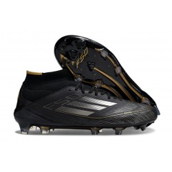 adidas F50 Elite Mid-Cut Firm Ground Cleats Core Black Iron Met Gold Met