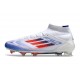 adidas F50 Elite Mid-Cut FG Advancement - White Solar Red Lucid Blue