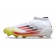 adidas F50 Elite Mid-Cut Firm Ground Cleats White Lucid Red Solar Yellow