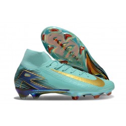 Nike Air Zoom Mercurial Superfly 10 Elite FG Ocean Cube Gold Blue