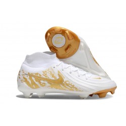 Nike Phantom Luna II Elite FG High Top White Gold