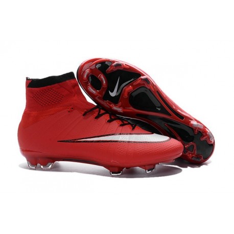 red and white nike boots
