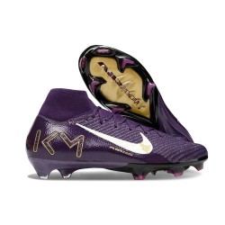 New Nike Zoom Mercurial Superfly 10 Elite FG X MBAPPE Grand Purple Pale Ivory