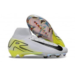 New Nike Zoom Mercurial Superfly 10 Elite FG White Black Yellow