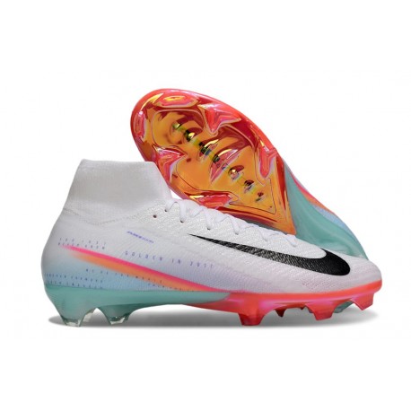 New Nike Zoom Mercurial Superfly 10 Elite FG White Black Orange