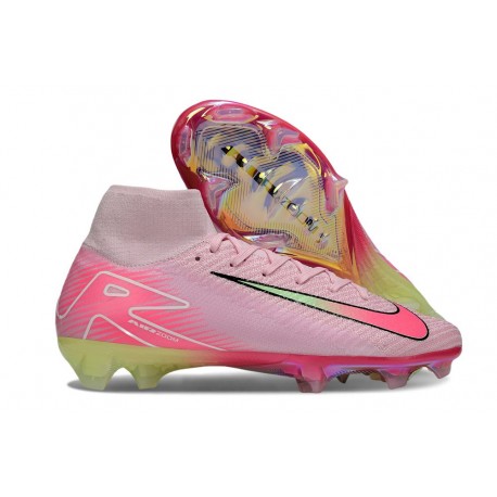 New Nike Zoom Mercurial Superfly 10 Elite FG Pink Yellow
