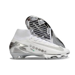 New Nike Zoom Mercurial Superfly 10 Elite FG White Silver