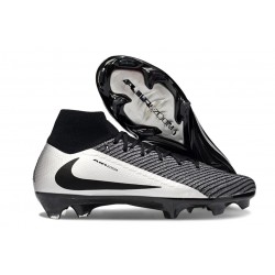 New Nike Zoom Mercurial Superfly 10 Elite FG Black Silver