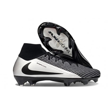 New Nike Zoom Mercurial Superfly 10 Elite FG Black Silver