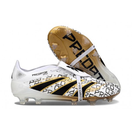 adidas Predator Elite Fold-Over Tongue FG White Core Black Met Gold