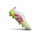 adidas Predator Elite FG Soccer Boots White Lucid Pink Lucid Lemon