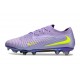Nike Phantom 6 Elite Low Gras Football Boots Purple Yellow