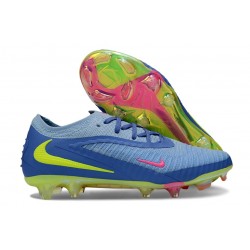 Nike Phantom 6 Elite Low Gras Football Boots Blue Yellow Pink