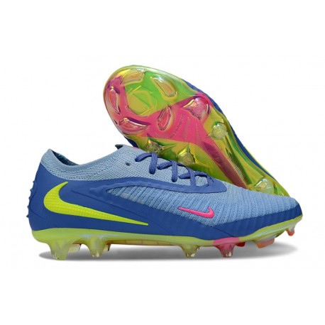 Nike Phantom 6 Elite Low Gras Football Boots Blue Yellow Pink