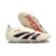 New adidas Predator 25 Elite Laceless FG Off White Core Black Pure Ruby