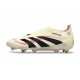 New adidas Predator 25 Elite Laceless FG Off White Core Black Pure Ruby