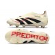 New adidas Predator 25 Elite Laceless FG Off White Core Black Pure Ruby