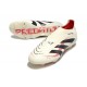 New adidas Predator 25 Elite Laceless FG Off White Core Black Pure Ruby