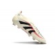 New adidas Predator 25 Elite Laceless FG Off White Core Black Pure Ruby