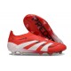 New adidas Predator 25 Elite Laceless FG Lucid Red White Black